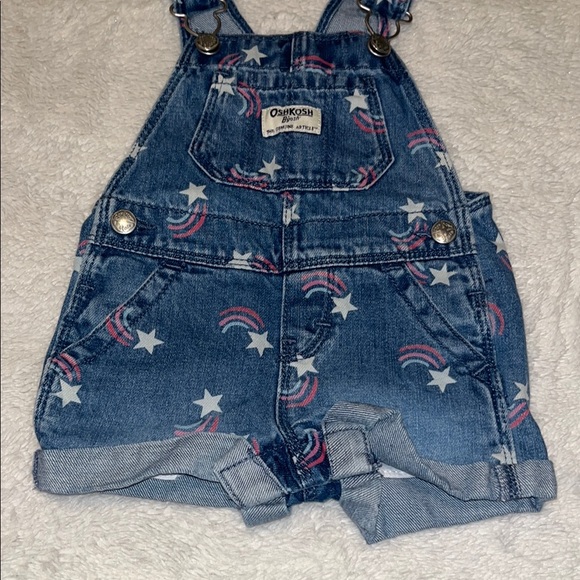 OshKosh B'gosh Denim rainbow Overalls ๐ - Picture 4 of 6